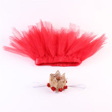 将图片加载到图库查看器，Newborn Baby Girl Skirt Photography Clothing Infant Tutu Lace Skirt Crown Headband Bebe Princess Pettiskirts  Photo Costumes
