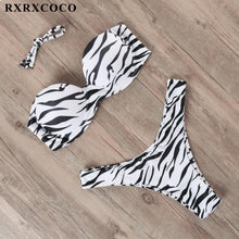 将图片加载到图库查看器，RXRXCOCO Bikini Women Sexy Push Up Swimsuit 2019 Bandeau Beach Wear Brazilian Bikini Set Swimwear Bathing Suit Swimming Suits
