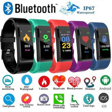 将图片加载到图库查看器，115 Plus Bluetooth Smart Watch Heart Rate Monitor Smart Watch Fitness Tracker Bracelet Waterproof Smart Wristband
