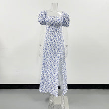 将图片加载到图库查看器，Glamm Lady Floral Print Casual Midi Sexy Party Dresses For Womens Strapless Autumn Summer Dress Club Bodycon Dress Puff Vestidos
