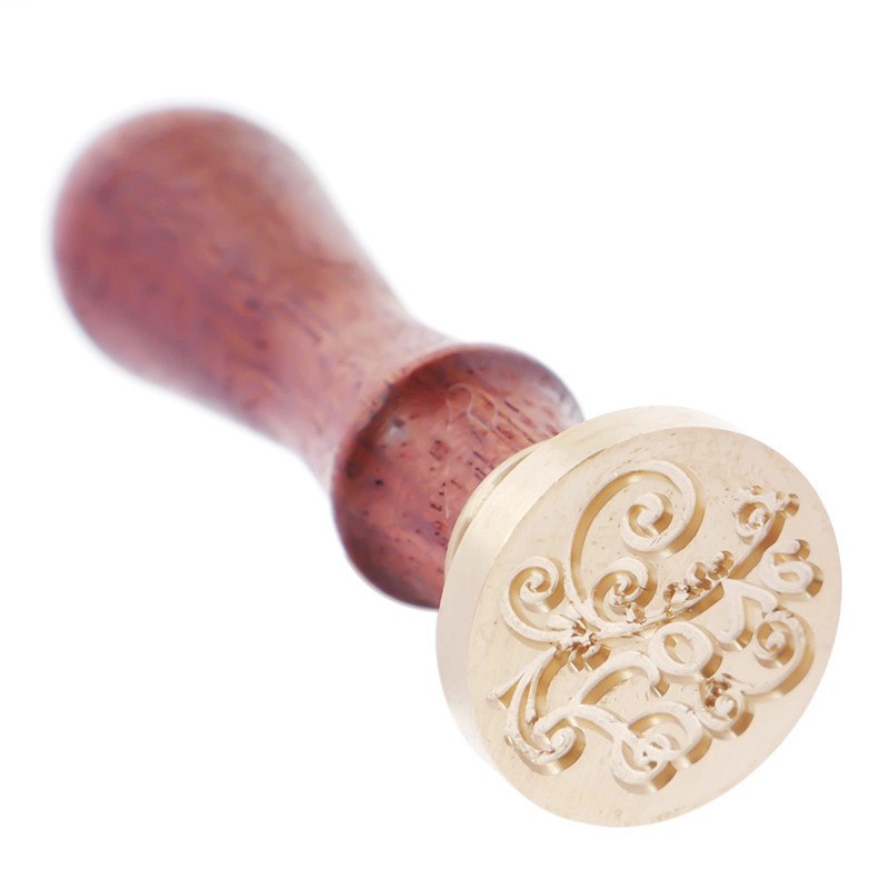 Sarah Unique Wood Handle Wax Seal Stamp Wedding Custom Greetings Envelope Seal Scrapbooking Alphabet Gift Seal Stick