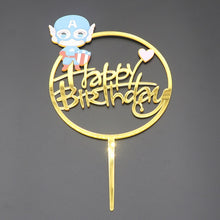 将图片加载到图库查看器，Gold Unicorn Acrylic Cake Topper Flamingo Happy Birthday Cupcake Topper For Baby Shower Mermaid Unicorn Party Cake Decorations
