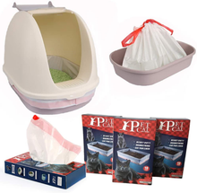 将图片加载到图库查看器，Cat Litter Box Liners large with Drawstrings Scratch Resistant Bags
