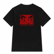 将图片加载到图库查看器，VIP HJN Japanese Style Floral Print Gothic T-Shirt Women&#39;s Grunge Aesthetic Pastel Goth T-shirts Edgy Fashion Tops
