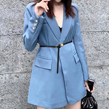 将图片加载到图库查看器，Luxury Brand Women Belts Thin Golden Buckle PU Leather Strap For Dress Trousers Casual Black Ladies Female Designer Waistband
