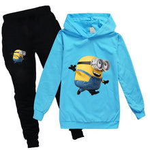 将图片加载到图库查看器，Fall Winter Halloween Outfits for Girls Minions Kawaii Children Clothing Set Cotton Christmas Thanksgiving  Boys Clothes
