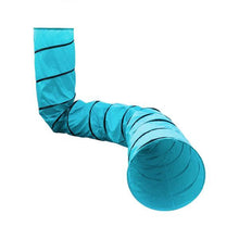 将图片加载到图库查看器，18&#39; Agility Training Tunnel Pet Dog Play Outdoor Obedience Exercise Equipment Blue
