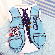 将图片加载到图库查看器，Cartoon Dog Shirt Summer Small Dog Clothes Chihuahua Tshirt Puppy Vest Yorkshire Terrier Pet Clothes Ropa Perro Pets Clothing
