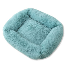 将图片加载到图库查看器，Square Dog Bed Super Soft Warm Plush Cat Mat Dog Beds Long Plush Solid Color Pet Beds Cat Mat For Little Medium Large Pets
