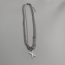 将图片加载到图库查看器，European And American Style W Letter Cuban Clavicle Chain Necklace
