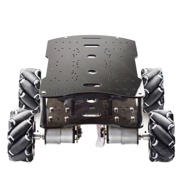 10KG load Metal Omni Mecanum Wheel Robot Car Chassis Kit with 4pcs Encoder Motor for Arduino Raspberry Pi DIY STEM Toy Parts