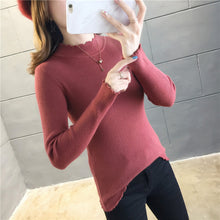 将图片加载到图库查看器，Slim turtleneck long sleeve sweater
