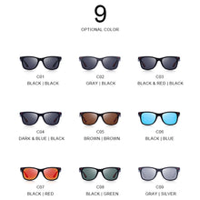 将图片加载到图库查看器，Men Women Classic Retro Rivet Polarized Sunglasses Lighter Design Square Frame 100% UV Protection
