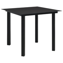 将图片加载到图库查看器，Garden Dining Table Black Steel and Glass Outdoor Patio Multi Sizes
