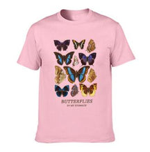 将图片加载到图库查看器，VIP HJN Butterfly T Shirt Aesthetic Cotton T Shirt Women Harajuku Graphic Tees Shirt Sun Flower Butterfly Women&#39;s T-shirt
