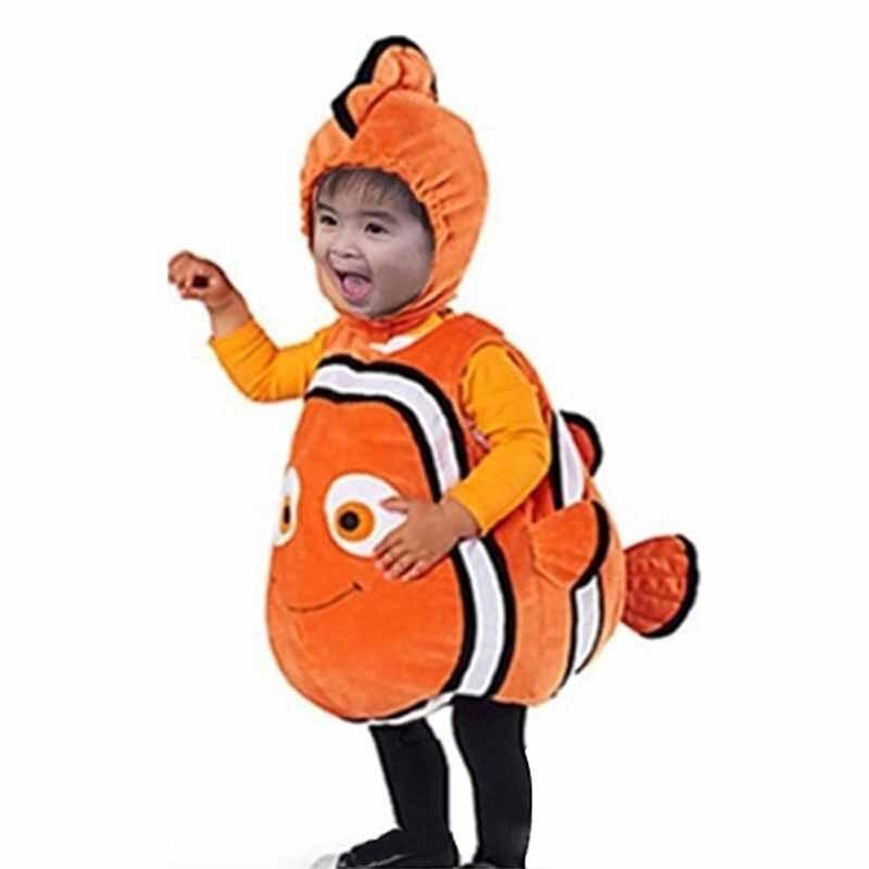 Deluxe Nemo Cosplay Costume Dress Up Fish Clownfish From Pixar Animated Film Finding Nemo Halloween Christmas Costume