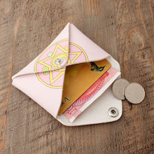 将图片加载到图库查看器，Japanese anime &quot;Sailor Moon&quot; coin purse R monthly moon prism pattern coin bag
