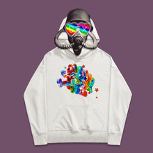 将图片加载到图库查看器，Steam wave Mario college style bf hoodie
