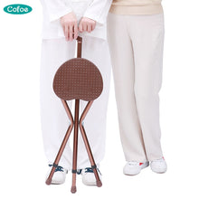 将图片加载到图库查看器，Cofoe crutch Elderly Walking Chair Stick Chair Folding Aluminium Lightweight Portable Folding Walker Cane Walking Stick Elderly
