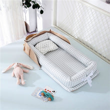 将图片加载到图库查看器，Portable Newborn Baby Crib Nest Bed for Baby Boys Girls Travel Infant Cotton Cradle Crib Baby Sleeping Set
