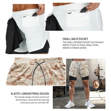 将图片加载到图库查看器，2020 Summer Running Shorts Men 2 in 1 Sports Jogging Fitness Shorts Training Quick Dry Mens Gym Men Shorts Sport gym Short Pants
