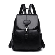 将图片加载到图库查看器，Multifunction Women Leather Backpack For Lady School Bag Shoulder Sac A Dos Travel Back pack Rucksacks
