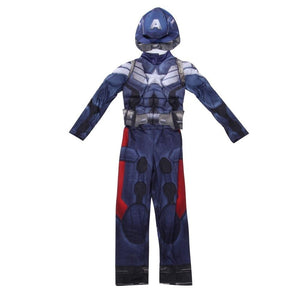 Boys Captain America Movie 2 Classic Muscle Halloween Cosplay Costume