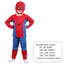 将图片加载到图库查看器，Halloween cosplay costume Set Spider mask Suit Party Costume Kids Long Sleeve spider Red man Performance Apparel Children&#39;s baby
