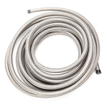 将图片加载到图库查看器，4AN 20-Foot Universal Stainless Steel Braided Fuel Hose Silver
