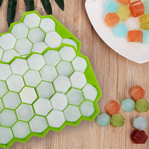 Cavity Ice Cube Tray Honeycomb Ice Cube Mold Food Grade Flexible Silicone Ice Molds for Whiskey Cocktail