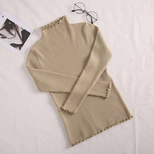 将图片加载到图库查看器，Slim turtleneck long sleeve sweater
