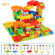 将图片加载到图库查看器，330pcs Marble Race Run Maze Ball Track Building Blocks Mini Size Blocks ABS Funnel Slide Assemble Bricks Sets Children Toys
