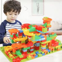 将图片加载到图库查看器，330pcs Marble Race Run Maze Ball Track Building Blocks Mini Size Blocks ABS Funnel Slide Assemble Bricks Sets Children Toys
