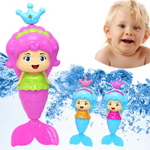 将图片加载到图库查看器，Bath Tub Fun Swimming Baby Bath Toy Mermaid Wind Up Floating Water Toy For Kids
