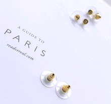 将图片加载到图库查看器，Disc ear plug metal earplugs high-grade ear plug earrings accessories DIY jewelry accessories earplugs cap
