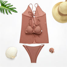 将图片加载到图库查看器，3 Pieces Micro Bikini Set String Swim Suit Womens Bathing Suit 2020 New Summer Female Brazilian Biquini with Cover Up
