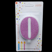 将图片加载到图库查看器，1 Pcs Extra Large Pink Glitter Digital Candle Happy Birthday Cake Decoration Princess Confession 520 Boy Girl Number 0-9
