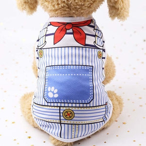 Cartoon Dog Shirt Summer Small Dog Clothes Chihuahua Tshirt Puppy Vest Yorkshire Terrier Pet Clothes Ropa Perro Pets Clothing