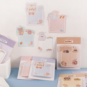 Cartoon Small Animal Sticky Notes N-time Sticker Set