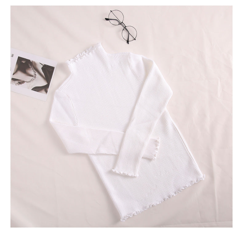 Slim turtleneck long sleeve sweater