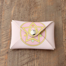 将图片加载到图库查看器，Japanese anime &quot;Sailor Moon&quot; coin purse R monthly moon prism pattern coin bag
