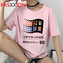 将图片加载到图库查看器，Vaporwave Harajuku Aesthetic T Shirt Women Ullzang Funny Printed T-shirt Grunge 90s Tshirt Fashion Hip Hop Top Tees Female
