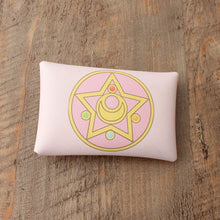 将图片加载到图库查看器，Japanese anime &quot;Sailor Moon&quot; coin purse R monthly moon prism pattern coin bag
