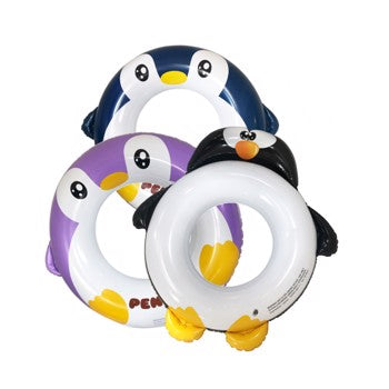 Inflatable Pool Tube for Kids, 3 Packs Penguin Swim Ring Pool Floats Party Toys for Swimming Pool Party Decorations