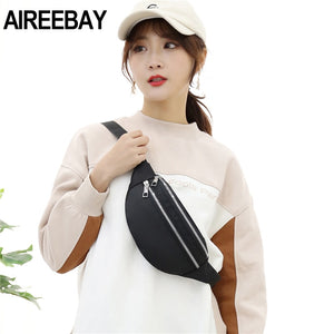 AIREEBAY 2020 New Fanny Pack For Women Waterproof  Waist Bags Ladies Fashion Bum Bag Travel Crossbody Chest Bags Unisex Hip Bag