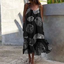 将图片加载到图库查看器，Bohemian Sundres Women Dress 2020 VONDA Summer Sleeveless Maxi Long Dress Beach Holiday Casual Loose Robe Plus Size Vestidos
