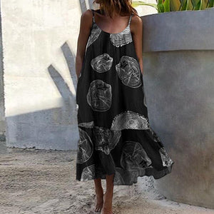 Bohemian Sundres Women Dress 2020 VONDA Summer Sleeveless Maxi Long Dress Beach Holiday Casual Loose Robe Plus Size Vestidos