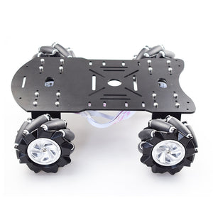 10KG load Metal Omni Mecanum Wheel Robot Car Chassis Kit with 4pcs Encoder Motor for Arduino Raspberry Pi DIY STEM Toy Parts