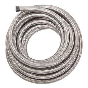 6AN 20-Foot Universal Silver Fuel Hose   10 Red and Blue Connectors