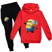 将图片加载到图库查看器，Fall Winter Halloween Outfits for Girls Minions Kawaii Children Clothing Set Cotton Christmas Thanksgiving  Boys Clothes
